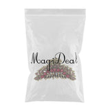 Maxbell Women Large Hair Claw Jaw Clips Metal Rhinestones Crystal Hairpin Purple