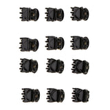 12 Piece Women Mini Plastic Hair Claw Clamps Grips Hair Accessory Black