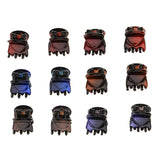 Maxbell 12 Piece Women Mini Plastic Hair Claw Clamps Grips Hair Accessory Multicolor