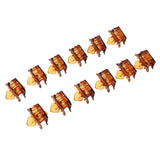 Maxbell 12PCS Mini Hair Clips Crown Shape Hair Clips Claws for Girls Womens Brown