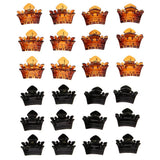 Maxbell 12PCS Mini Hair Clips Crown Shape Hair Clips Claws for Girls Womens Brown