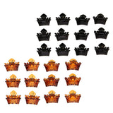 Maxbell 12PCS Mini Hair Clips Crown Shape Hair Clips Claws for Girls Womens Brown