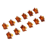 Maxbell 12PCS Mini Hair Clips Crown Shape Hair Clips Claws for Girls Womens Brown