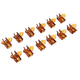 Maxbell 12PCS Mini Hair Clips Crown Shape Hair Clips Claws for Girls Womens Brown