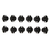 12pcs Ladies Mini Hair Clips Plastic Hair Claws Clamps for Women Girls Black