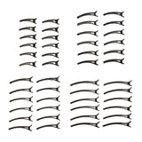 12/pack Plain Black Duckbill Hair Clips Hair Styling Grips Alligator 4.9cm