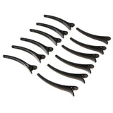 12/pack Plain Black Duckbill Hair Clips Hair Styling Grips Alligator 12cm