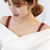 Maxbell Women Floral Lace Bra Straps Adjustable Shoulder Straps Replacement Burgundy