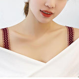 Maxbell Women Floral Lace Bra Straps Adjustable Shoulder Straps Replacement Burgundy