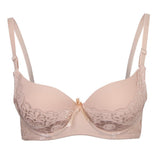 Maxbell Womens Comfort Sexy Embroidered Lace Unpadded Push up Everyday Bra 36AB Skin Color