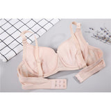 Maxbell Womens Comfort Sexy Embroidered Lace Unpadded Push up Everyday Bra 36AB Skin Color