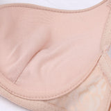 Maxbell Womens Comfort Sexy Embroidered Lace Unpadded Push up Everyday Bra 36AB Skin Color