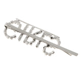 Maxbell Women Girls Hair Clip Crystal Letters Slide Hairclip Hair Pin Silver GIRLS