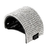Maxbell Bling Rhinestone Hair Claw Clip Ponytail Holder Teethed Cuff Wrap Barrette 5.5x4cm Black
