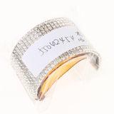Maxbell Bling Rhinestone Hair Claw Clip Ponytail Holder Teethed Cuff Wrap Barrette 5.5x4cm Coffee