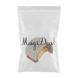 Maxbell Bling Rhinestone Hair Claw Clip Ponytail Holder Teethed Cuff Wrap Barrette 5.5x4cm Coffee