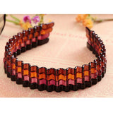 Maxbell Zig Zag Hair Band Toothed Wave Headband Women Men Girls Hair Accessory Brown
