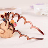 Maxbell Zig Zag Hair Band Toothed Wave Headband Women Men Girls Hair Accessory Brown
