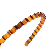 Maxbell Zig Zag Hair Band Toothed Wave Headband Women Men Girls Hair Accessory Brown