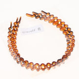 Maxbell Zig Zag Hair Band Toothed Wave Headband Women Men Girls Hair Accessory Brown