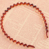 Maxbell Zig Zag Hair Band Toothed Wave Headband Women Men Girls Hair Accessory Brown