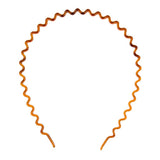 Maxbell Zig Zag Hair Band Toothed Wave Headband Women Men Girls Hair Accessory Brown