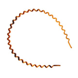 Maxbell Zig Zag Hair Band Toothed Wave Headband Women Men Girls Hair Accessory Brown