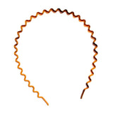 Maxbell Zig Zag Hair Band Toothed Wave Headband Women Men Girls Hair Accessory Brown