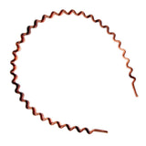 Maxbell Zig Zag Hair Band Toothed Wave Headband Women Men Girls Hair Accessory Coffee