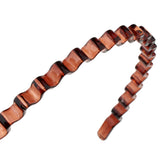 Maxbell Zig Zag Hair Band Toothed Wave Headband Women Men Girls Hair Accessory Coffee
