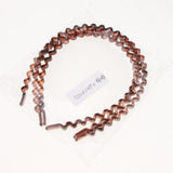 Maxbell Zig Zag Hair Band Toothed Wave Headband Women Men Girls Hair Accessory Coffee