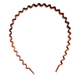 Maxbell Zig Zag Hair Band Toothed Wave Headband Women Men Girls Hair Accessory Coffee