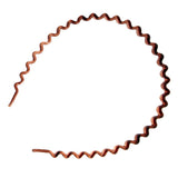Maxbell Zig Zag Hair Band Toothed Wave Headband Women Men Girls Hair Accessory Coffee