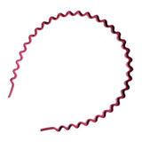 Zig Zag Hair Band Toothed Wave Headband Women Men Girls Hair Accessory Wine Red