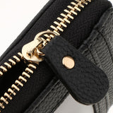 Maxbell Zippers Organ Card Bag PU Leather Card Package RFID ID Credit Wallet Black