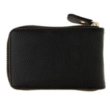 Maxbell Zippers Organ Card Bag PU Leather Card Package RFID ID Credit Wallet Black