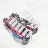 Maxbell PU Leather Neck Strap Lanyard Metal Clips for ID Cards Badges Silver