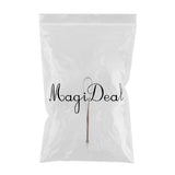 Maxbell PU Leather Neck Strap Lanyard Metal Clips for ID Cards Badges Reddish brown