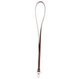 Maxbell PU Leather Neck Strap Lanyard Metal Clips for ID Cards Badges Reddish brown