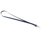 Maxbell PU Leather Neck Strap Lanyard Metal Clips for ID Cards Badges Blue