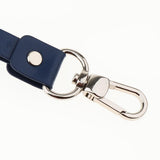 Maxbell PU Leather Neck Strap Lanyard Metal Clips for ID Cards Badges Blue