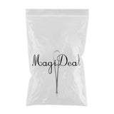 Maxbell PU Leather Neck Strap Lanyard Metal Clips for ID Cards Badges Blue