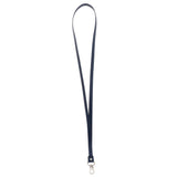 Maxbell PU Leather Neck Strap Lanyard Metal Clips for ID Cards Badges Blue