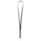 Maxbell PU Leather Neck Strap Lanyard Metal Clips for ID Cards Badges Blue