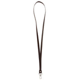 Maxbell PU Leather Neck Strap Lanyard Metal Clips for ID Cards Badges Coffee