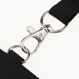Maxbell 2 Sided PU Leather Card Badge Holder with Zip Neck Strap Wallet Case Black
