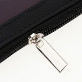 Maxbell 2 Sided PU Leather Card Badge Holder with Zip Neck Strap Wallet Case Black