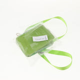 Maxbell 2 Sided PU Leather Card Badge Holder with Zip Neck Strap Wallet Case Green