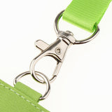 Maxbell 2 Sided PU Leather Card Badge Holder with Zip Neck Strap Wallet Case Green