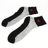 Women Ankle Socks Ultrathin Transparent Crystal Lace Sheer Socks Heart Black